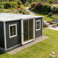 FLKT Villa Préfabriquée de Luxe Prête pour la Maison Intelligente, Design Moderne, Entièrement Meublée, Maison Conteneur Pliable Extensible 20ft 40ft Mobile et Compacte