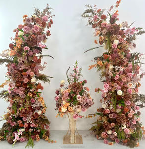 <span class=keywords><strong>Colonne</strong></span> florale en soie rose magenta artificielle <span class=keywords><strong>pour</strong></span> arche de mariage, décoration de cérémonie et événements - Product Image 3