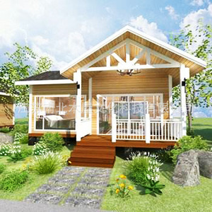 Cabaña de madera prefabricada para exteriores, casa modular para resort - Product Image 1