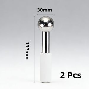 360° Rotating Cryo Massage Ball Set Stainless Steel Anti-Aging Ice Globes Facial Skin <b>Roller</b> Tools <b>Jade</b> <b>Roller</b> - Product Image 2