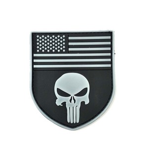 Cổ Phiếu Sẵn Sàng PVC Chenille Không Thấm Nước 3D Nổi Sắt Trên Các Bản Vá Lỗi American Cờ <span class=keywords><strong>Punisher</strong></span> <span class=keywords><strong>Skull</strong></span> Lớn Cho Quần Áo Ba Lô Mũ - Product Image 4