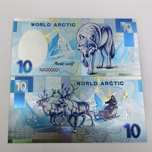 Custom Free Design Plastic Card Arctic Animals Souvenir Silver Foil Plated <strong>Banknote</strong> - Product Image 4