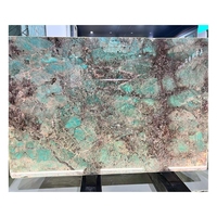 Quartzite de turquoise d'amazonite verte de granit vert Tiffany brésilien pour la décoration d'hôtel et de villa