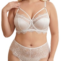 Vente en gros directe usine – Ensemble de lingerie grande taille pour femme, dentelle transparente, ODM/OEM, ensemble soutien-gorge blanc, best-seller