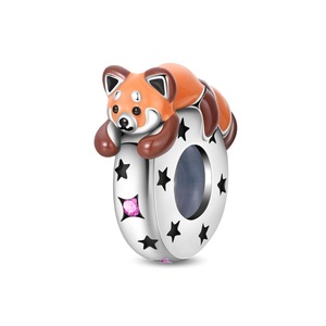 Esta colección de pulseras y colgantes de latón blanco adorables presenta diseños de mariposas, flores, zorros y rompecabezas. - Product Image 5