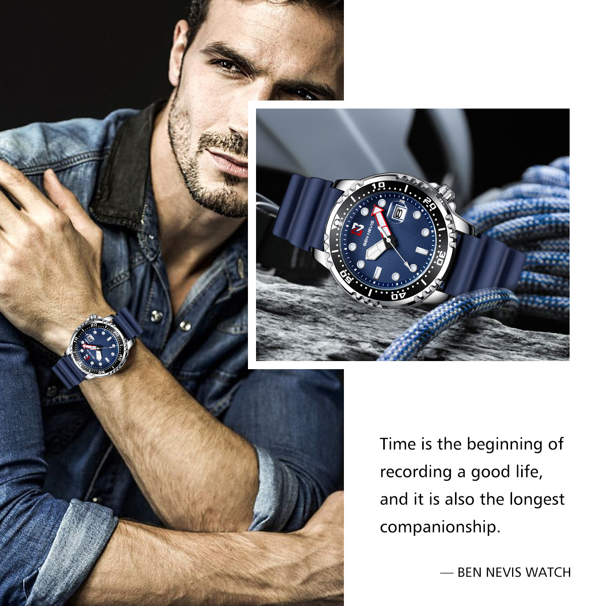 Orologio Militare Uomo BEN NEVIS - Sportivo Digitale Analogico, LED, Cronometro, Allarme, Impermeabile 5 ATM, Cinturino In PU - 5