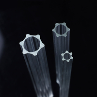 Tube en verre de fleur de prunier, tube en verre borosilicate transparent en forme de fleur, tube rond en verre soufflé pour abat-jour