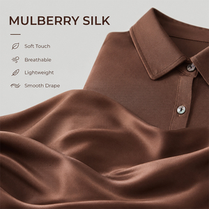 Cárdigan de Manga Larga con Cuello de Solapa de Seda, Cierre de Botón, Color Sólido, Logotipo Personalizado, Premium, Suave, Transpirable, Elegante, Blusa para Mujer - Product Image 2