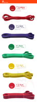 Logotipo personalizado 208Cm Fitness Circle Bands Resistencia Ejercicio Estiramiento Bandas elásticas Set/Goma Ejercicio Power Pull up Band