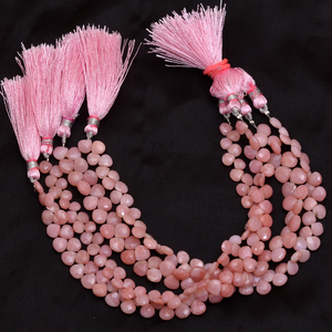 Cuentas Facetadas de Ópalo Rosa AAA+ de 5mm-7mm, Forma de Corazón, Ópalo Rosa Raro, Piedra Semipreciosa Natural, Cuentas Sueltas para Joyería - Product Image 1