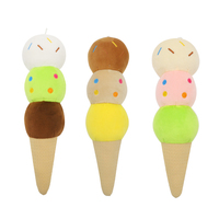 Tsubomi Marteau de massage en peluche en tissu polyester et coton PP, motif crème glacée de dessin animé, innovant, amusant et mignon, jouet animal