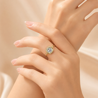 Bague de fiançailles et de mariage personnalisée en moissanite pour femmes et hommes, fournisseur en gros, cadeau tendance, Factory2CT