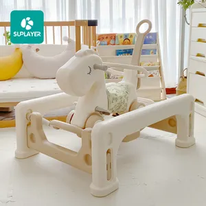 Mini chaise d'aire de jeux intérieure 3 en 1 à monter sur jouet animaux à bascule licorne plastique pour enfants