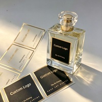 Étiquettes de parfum personnalisées avec logo noir et or, autocollants mats imperméables en rouleau pour bougies de soja et emballages de flacons de parfum