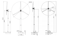 Système de production d'énergie éolienne 100W 500W 1000W 10KW 50KW 100KW 200KW, petite éolienne pour l'électricité industrielle