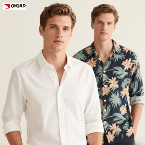 Áo sơ mi Hawaii nam tay ba phần, kiểu dáng thường ngày, cài nút, họa tiết nhiệt đới, mùa hè, đi biển, áo Aloha bán buôn số lượng lớn - Product Image 3