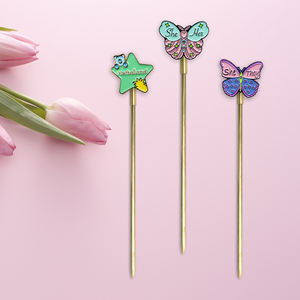 Insignia <span class=keywords><strong>de</strong></span> decoración personalizada <span class=keywords><strong>de</strong></span> alta calidad, palillos para revolver bebidas, palillos <span class=keywords><strong>de</strong></span> dientes, tenedor <span class=keywords><strong>de</strong></span> fruta del desierto - Product Image 2