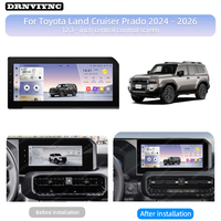 Autoradio Android 12,3 pouces UIS7865 avec CarPlay, GPS, DSP, lecteur DVD de voiture, écran tactile pour Land Cruiser Prado 2024 2025 2026