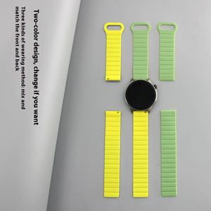 16MM 18mm <span class=keywords><strong>20mm</strong></span> 22mm bucle de silicona fuerte Color magnético correa de reloj Universal Reversible deporte reloj inteligente imán Correa pulsera - Product Image 4