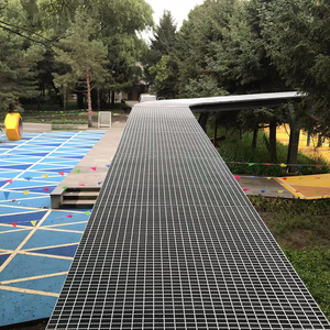 Grille de circulation antidérapante en acier galvanisé à chaud, chemin de passage en acier inoxydable dentelé, <span class=keywords><strong>gouttière</strong></span> de drainage pour application au sol - Prix - Product Image 4
