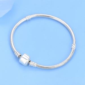<span class=keywords><strong>Bracciale</strong></span> in Argento Sterling 925 con Catena Base a Osso di Zibellino Placcato Rodio, Chiusura a Filo in Argento Sterling per Bambini, Regalo di Halloween - Product Image 3