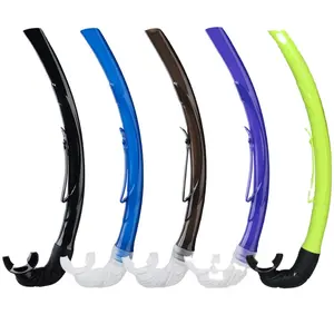 Fábrica profissional Boa qualidade segurança Silicone bocal sem vazamento Freediving simples semi-seco snorkel para adultos