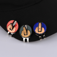 Ensemble de marqueurs de balle de golf magnétiques avec clip pour chapeau, en métal émaillé doré, boîte de rangement, thèmes variés, ensemble cadeau de golf de collection, logo personnalisé OEM
