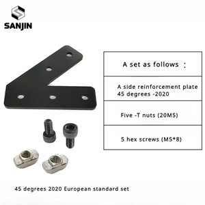 Plaque de renforcement de surface profilée 2020/45/135 degrés, plaque de connexion latérale, pièce de connexion d'<span class=keywords><strong>angle</strong></span> 30304040 - Product Image 3