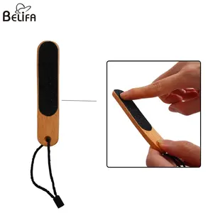 Belifa private label eco friendly wood handle travel pocket rock climbing finger file climbskin double sided hand&finger file