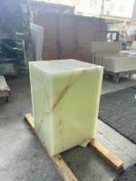 Table basse en jade vert Onyx vert pour salon Table basse rectangulaire en marbre moderne