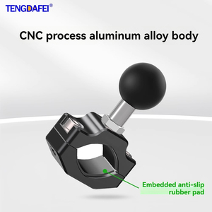 Phổ Bóng đầu xe máy điện thoại chủ Handlebar kẹp hợp kim nhôm gắn kết u-bolt cơ sở đường ray gương chiếu hậu khung - Product Image 2