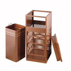 Diseño de Arte Moderno Cubo de basura de 50 litros Cubo de basura de calle pública Cubo de basura de metal de pie para plaza comercial - Product Image 2