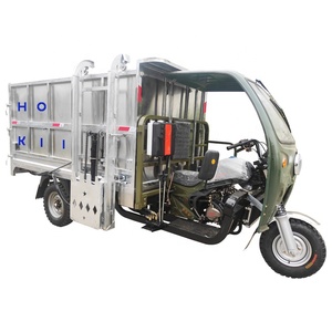 Elektrische Vuilnis Driewieler Voor Gabage Collectie 300cc Gemotoriseerde Driewieler Met Wagen - Product Image 3