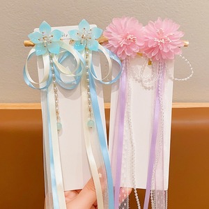 甜美新款儿童古风发夹超级不朽中式花花长丝带发夹 - Product Image 3