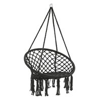 Chaise suspendue en macramé, balançoire de Patio, confortable et robuste, tricotée, corde en coton