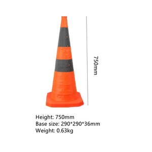 الأكثر مبيعًا 75 أو قابلة للسحبها إشارة وقوف متداخلة للسلامة المرورية مخروط قابل للسحوب تحذير الطريق البوب للطي تحذير حركة المرور - Product Image 3