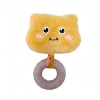 Jouet en peluche pour chaton en gros avec bande en tissu TPR, nœud en corde et os couineur pour la mastication et le jeu interactif