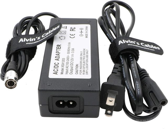 Alvin's Cables 4 Pin Male to 12V 3A Power Adapter for Cameras (Keyword Camera)