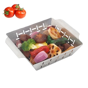 Nueva Tendencia: Parrilla de Carbón Perforada con Orificios de Aire, Cesta para Asar con Dos Asas, Resistente al Calor y Antiadherente - Product Image 4