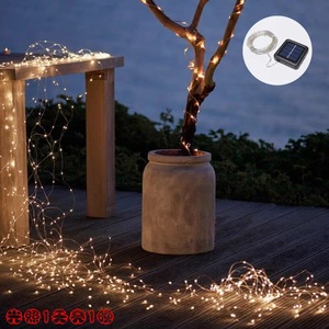 <b>Led</b> Copper <b>Wire</b> <b>Light</b> Strings Solar Powered Outdoor Waterproof Holiday Lighting 50000 Hours Lifespan - Product Image 4