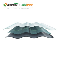 Carrelage solaire double verre 30w panneau solaire tuiles de toit à énergie solaire pour la construction de toits