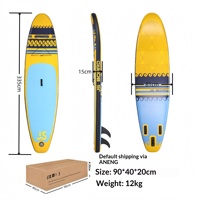 Planche de paddle gonflable JS-LC transfrontalière, portable et pliable, pour le yoga et le surf, idéale pour débutants