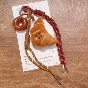 Wholesale 3D Croissant Bread Plush Keychain Cute Soft Plush <b>Doll</b> Car Keychain Bag Hanging Ornament Phone Charm Gift <b>Accessory</b> - Product Image 3