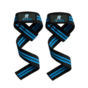 Reinforced Cotton Wrist Lifting Straps for <b>Gym</b> Weight Training Deadlift Barbell Pull Workouts Bodybuilding and Strength - Product Image 1