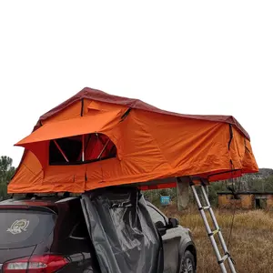 4x4越野车吉普汽车野营屋顶帐篷带两个梯子软壳帆布屋顶帐篷户外冒险