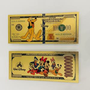 Банкноты-карточки с Микки Маусом, Минни, Дональдом Даком, Дейзи, Гуфи и Плуто — знаменитые персонажи анимационных мультфильмов, для подарков и сувениров - Product Image 3