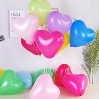 Décorations pour la Saint-Valentin, les mariages et les anniversaires - Ballons en latex en forme de cœur de 10 pouces, couleur pastel mate, à l'hélium ou à l'air
