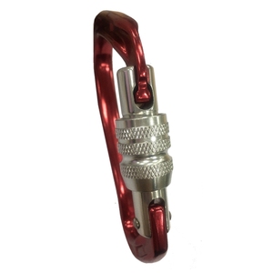 Mosquetón de aluminio 24KN, en forma de oreja, aleación, bloqueo de tornillo - Product Image 4