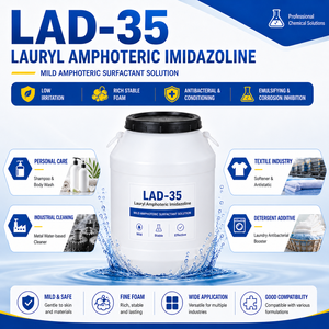 Tensioattivo Lauril Amfoidazolina, Agente Schiumogeno Speciale Stabile per Detergenti, Materia Prima per Lavaggio, CAS 14350-97-1 - Product Image 1