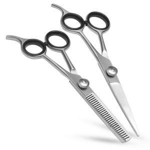 Tijeras Profesionales para el Cabello de 6 Pulgadas, Acero Inoxidable, Cabeza Recta con Anillos de Goma Confortables para Uso Estético - Product Image 2